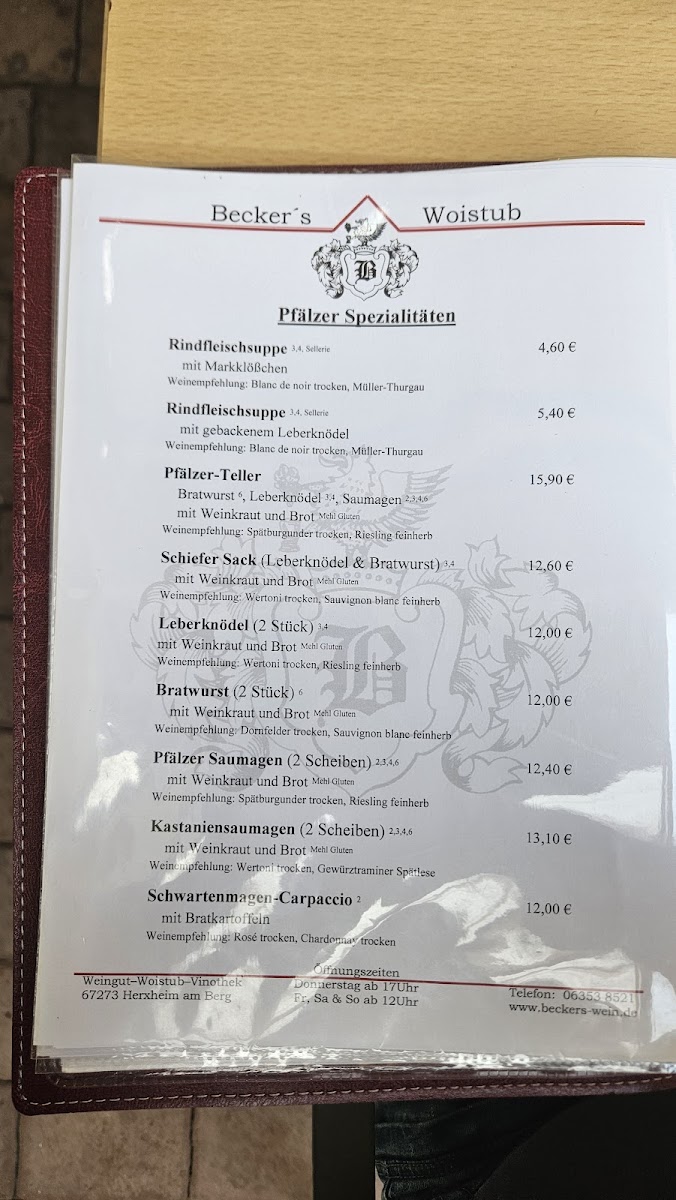 Menu Becker's Woistub-2
